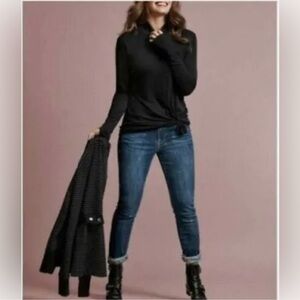 CAbi Skinny Dark Denim Jeans Size 6